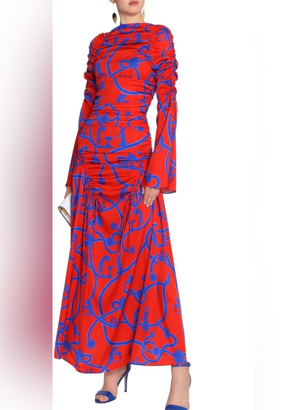 Sz 2 $895 NWT Ellery Rocket Women Rouched  SILK dress- BEAUTIFUL!